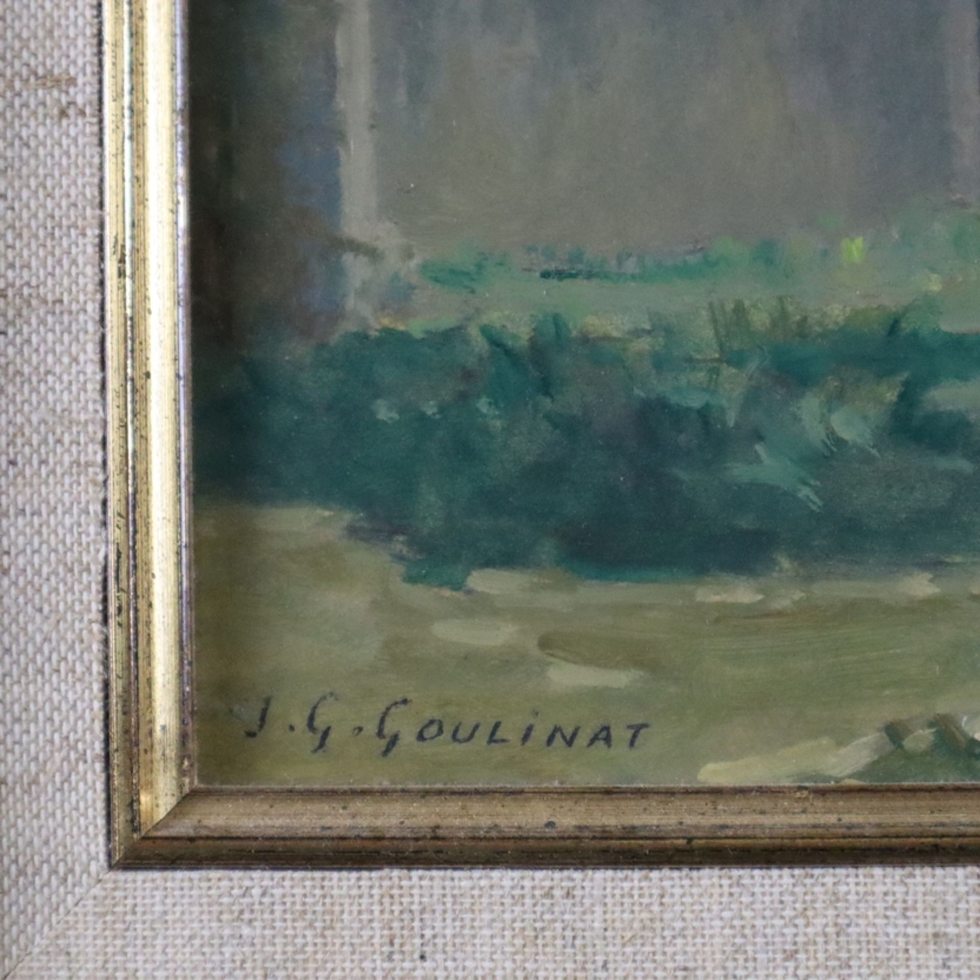 Goulinat, Jean Gabriel (1883 Tours - 1972 Paris) - Pfad am Waldrand, Öl auf Karton, unten links - Bild 5 aus 8