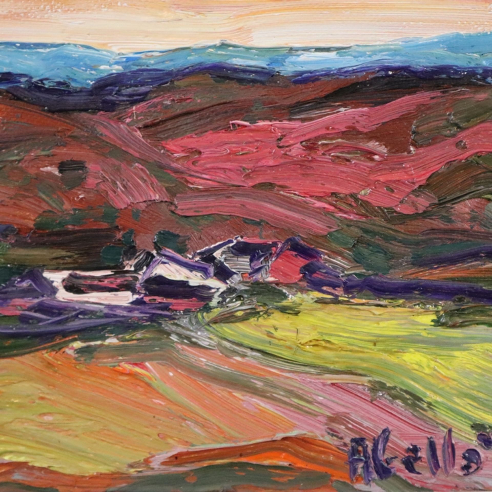Abelló, Joan (Mollet del Vallès, Barcelona, 1922 - Barcelona 2008) - Landschaft, Öl auf Leinwand, - Bild 2 aus 8
