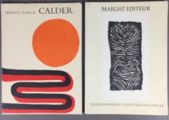 Zwei Ausstellungskataloge mit Original-Grafiken - Zürich, Galerie Maeght, 1973, 1x Alexader Calder -