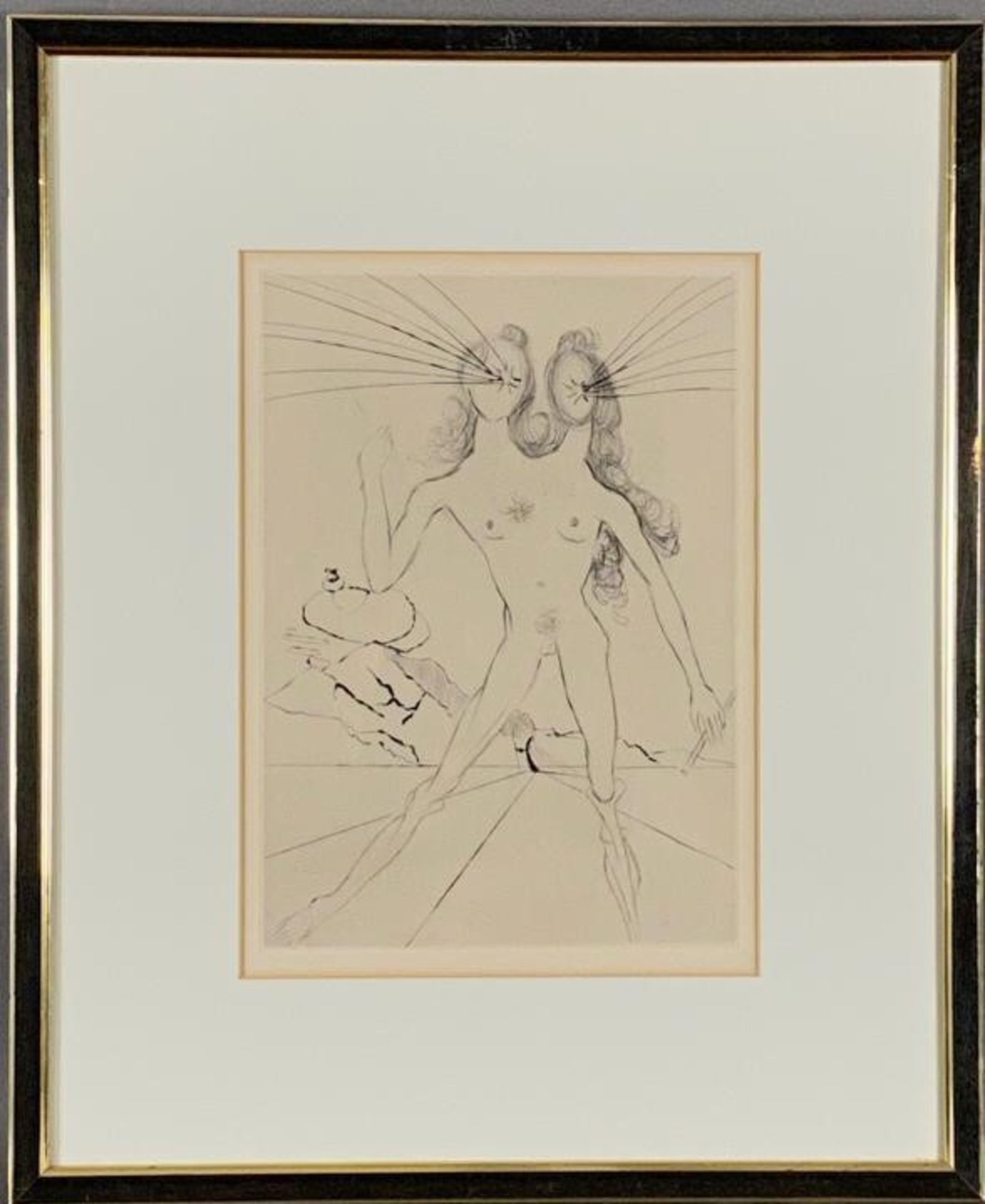 Dalí, Salvador (1904 - Figueras - 1989) - "Bicéphale", Kaltnadelradierung aus der Serie 'Les - Image 3 of 4