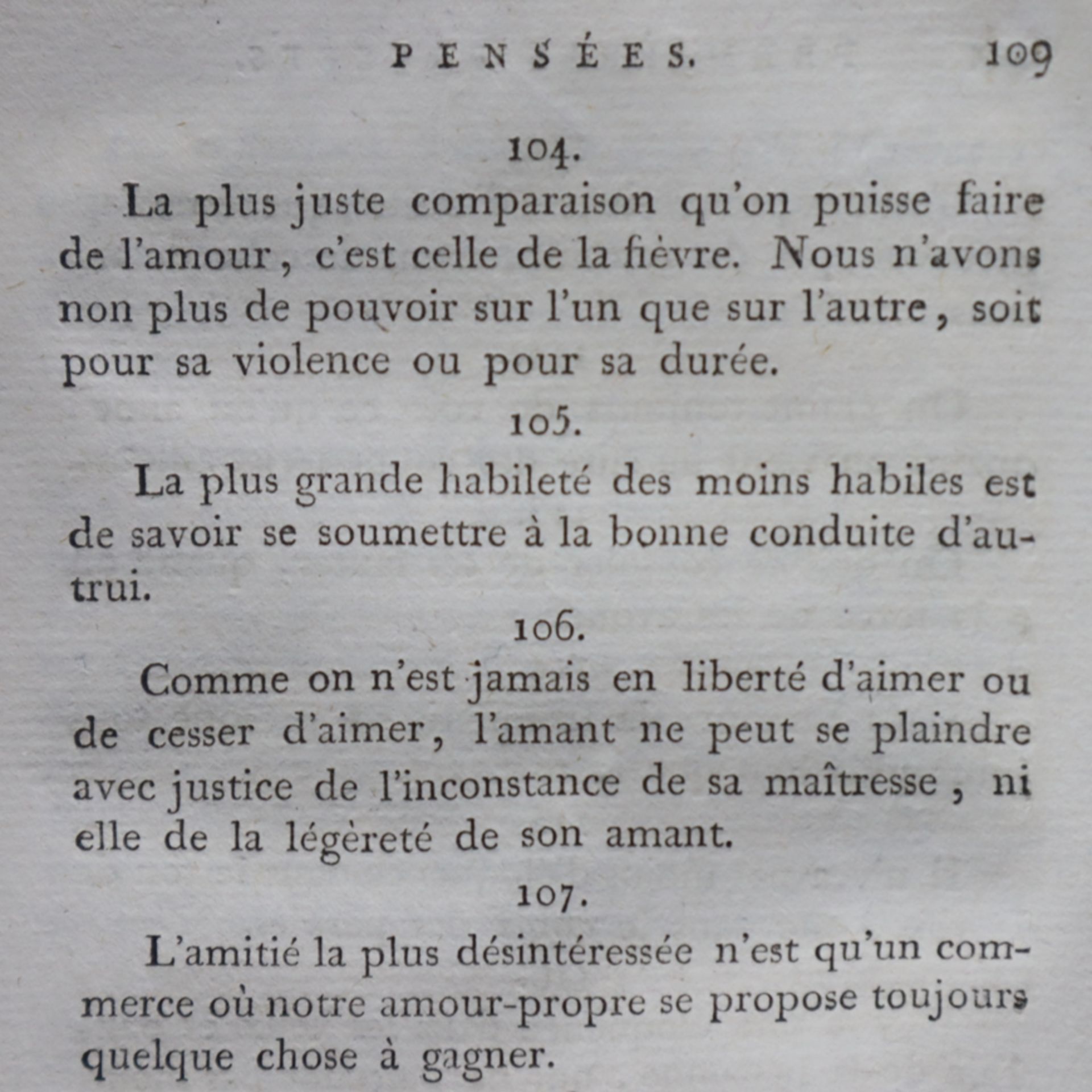 La Rochefoucault, François duc de - "OEUVRES MORALES de François duc de La Rochefoucault", J. - Bild 7 aus 7