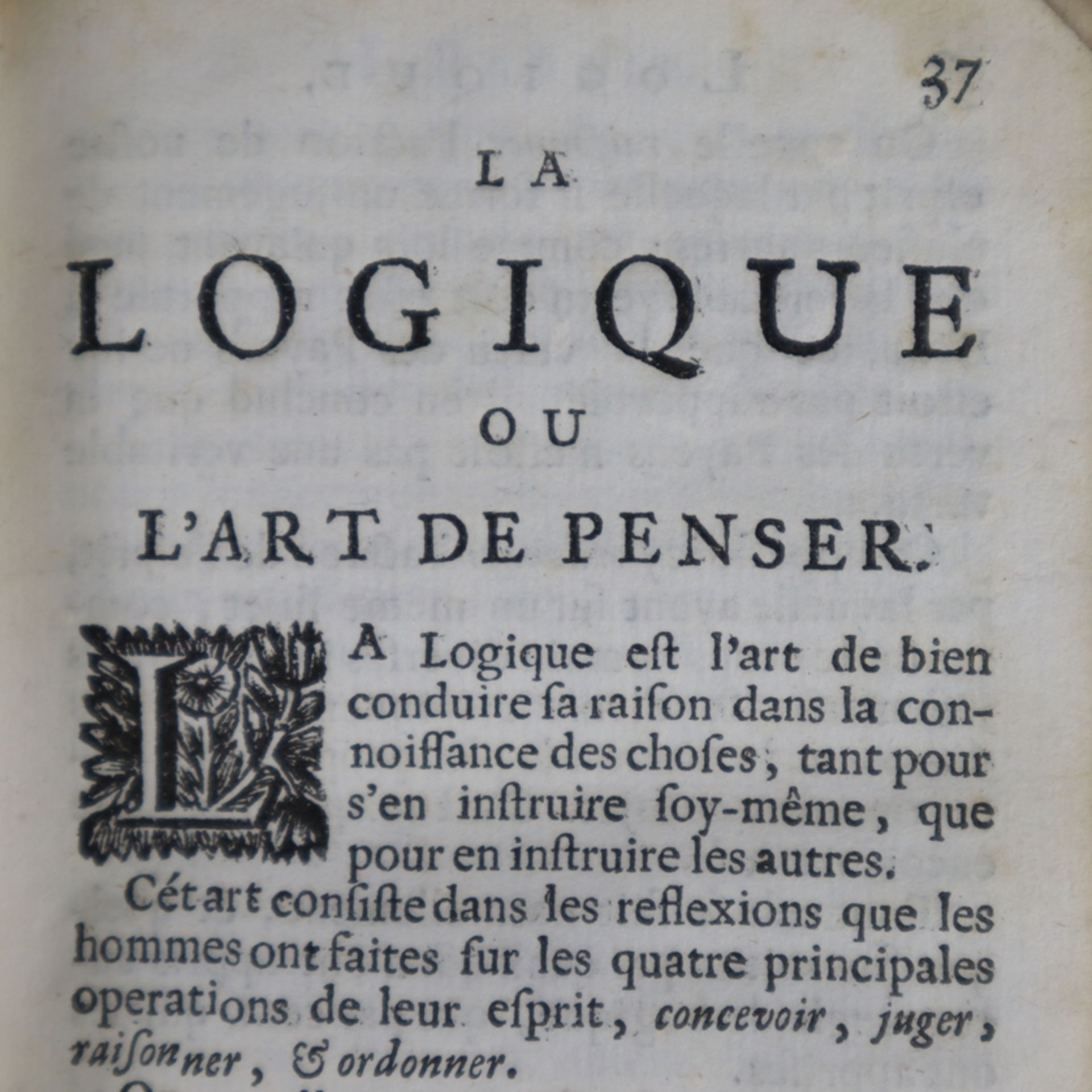 Arnauld, Antoine u. Nicole, Pierre - La logique ou l‘art de penser, contenant, outre les regles - Bild 4 aus 6