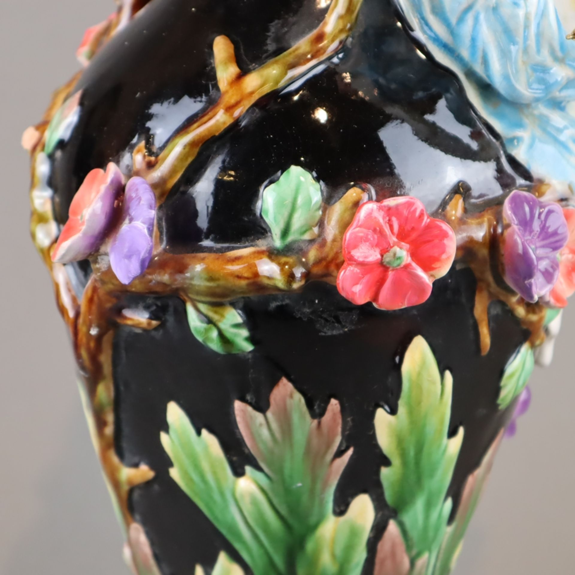 Jugendstil-Vase - Keramik, polychrom staffiert, wohl Bernard Bloch, Eichwald, nach 1900, Modellnr. - Bild 6 aus 7