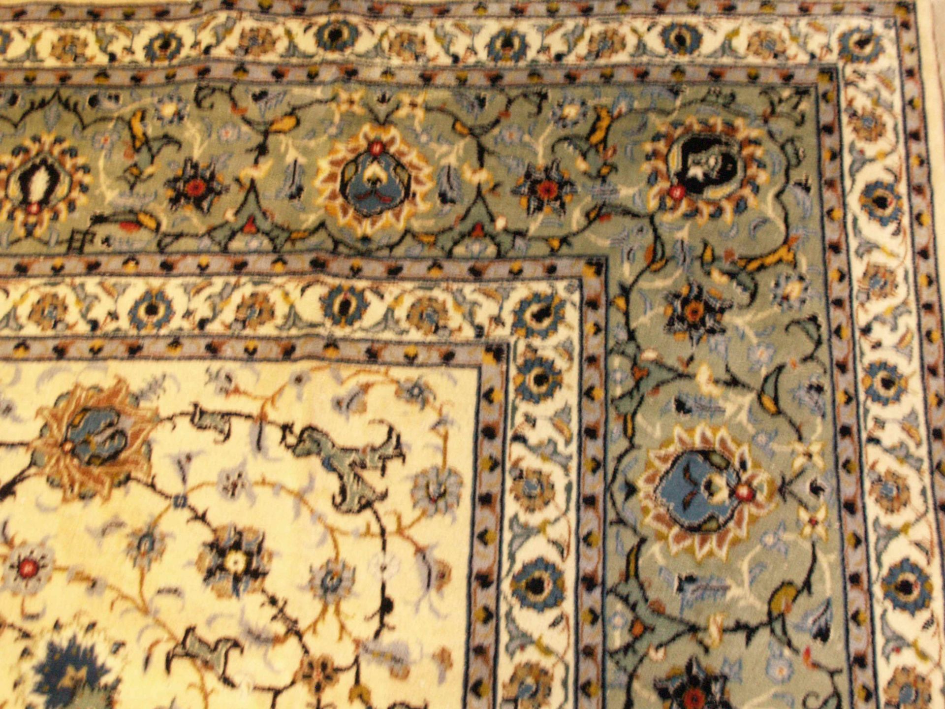 Orientteppich - Iran, Keschan, Wolle, handgeknüpft, florale und ornamentale Motive, 2017 gereinigt - Bild 4 aus 7