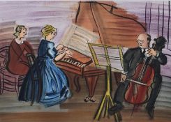 Dufy, Raoul (1877 Le Havre - Forcalquier 1953) - "Le Trio Casals" (1946), Farblithographie aus der