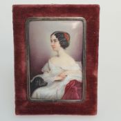 Walther, Adolf Wilhelm (1926 Cämmerswalde/Erzg. - 1913 Dresden) - Miniatur-Portrait von Lola