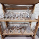 2 SHELF LOTS, GEORGIAN & OTHER GLASS