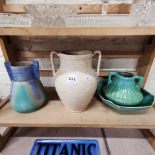 4 PIECES OF ART DECO POTTERY