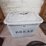 ENAMEL BREAD BIN & CONTENTS