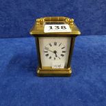 ANTIQUE BRASS CARRIAGE CLOCK