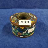 ANTIQUE CLOISONNE INK POT