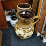3 LARGE PIECES OF WEST GERMAN POTTERY
