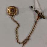 GEORGIAN GOLD (TESTS TO) WATCH & CHAIN & FOB