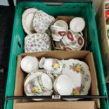 CRATE OF PART TEASETS