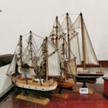 3 MODEL SHIPS