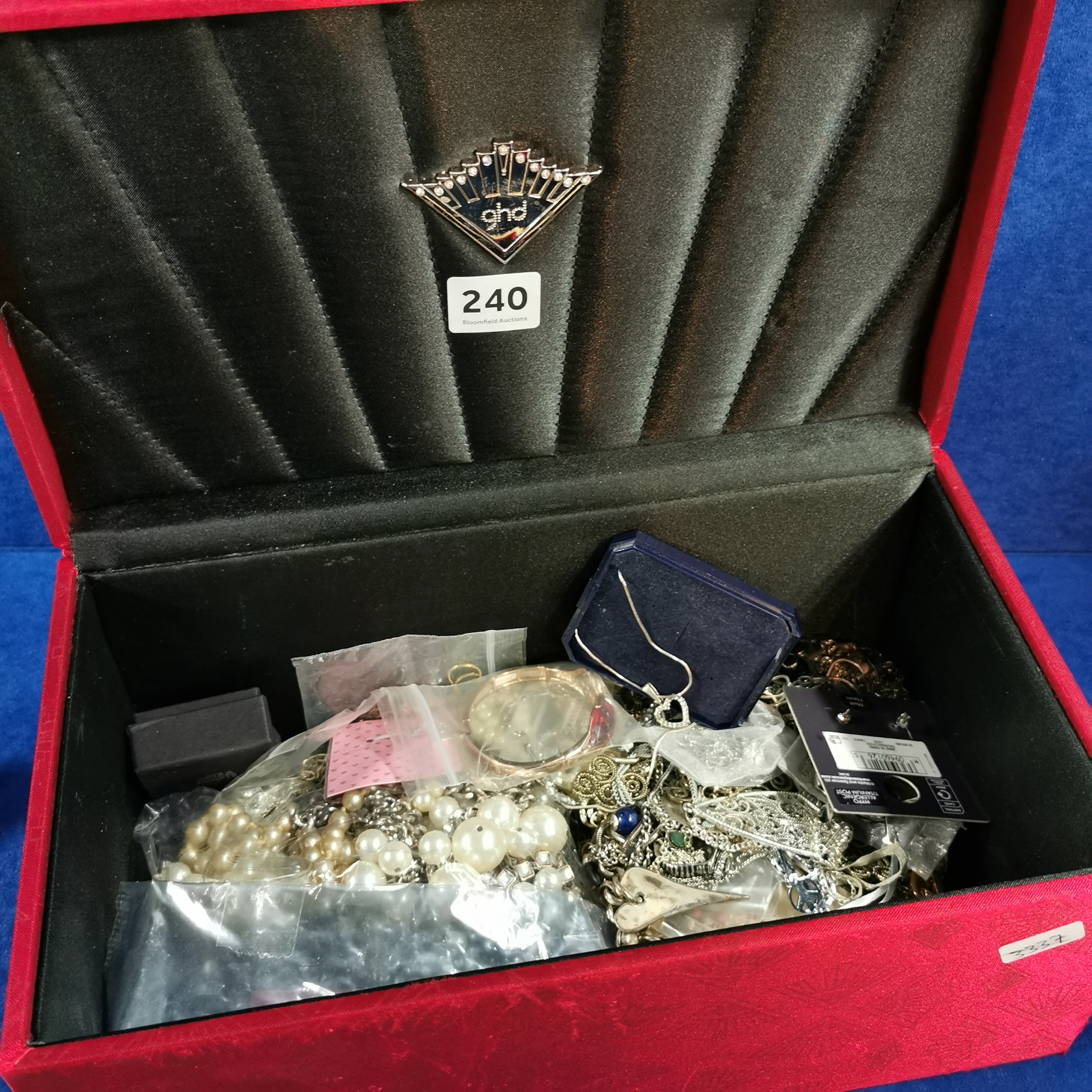 LARGE BOX OF COSTUME JEWELLERY