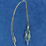 SILVER & LAPIS PENDANT ON SILVER CHAIN