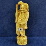 ANTIQUE CARVED ORIENTAL FIGURE