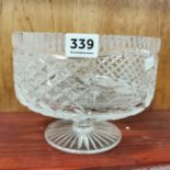 LARGE CUT GLASS BOWL WITH RUC INSCRIPTION