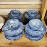 ANTIQUE SIGNED ORIENTAL BLUE & WHITE TEASET