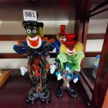 4 MURANO GLASS CLOWNS