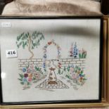 2 ANTIQUE EMBROIDERED PICTURES