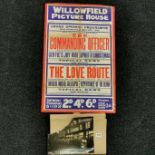 WILLOWFIELD PICTURE HOUSE POSTER & ORIGINAL PHOTOGRAPH