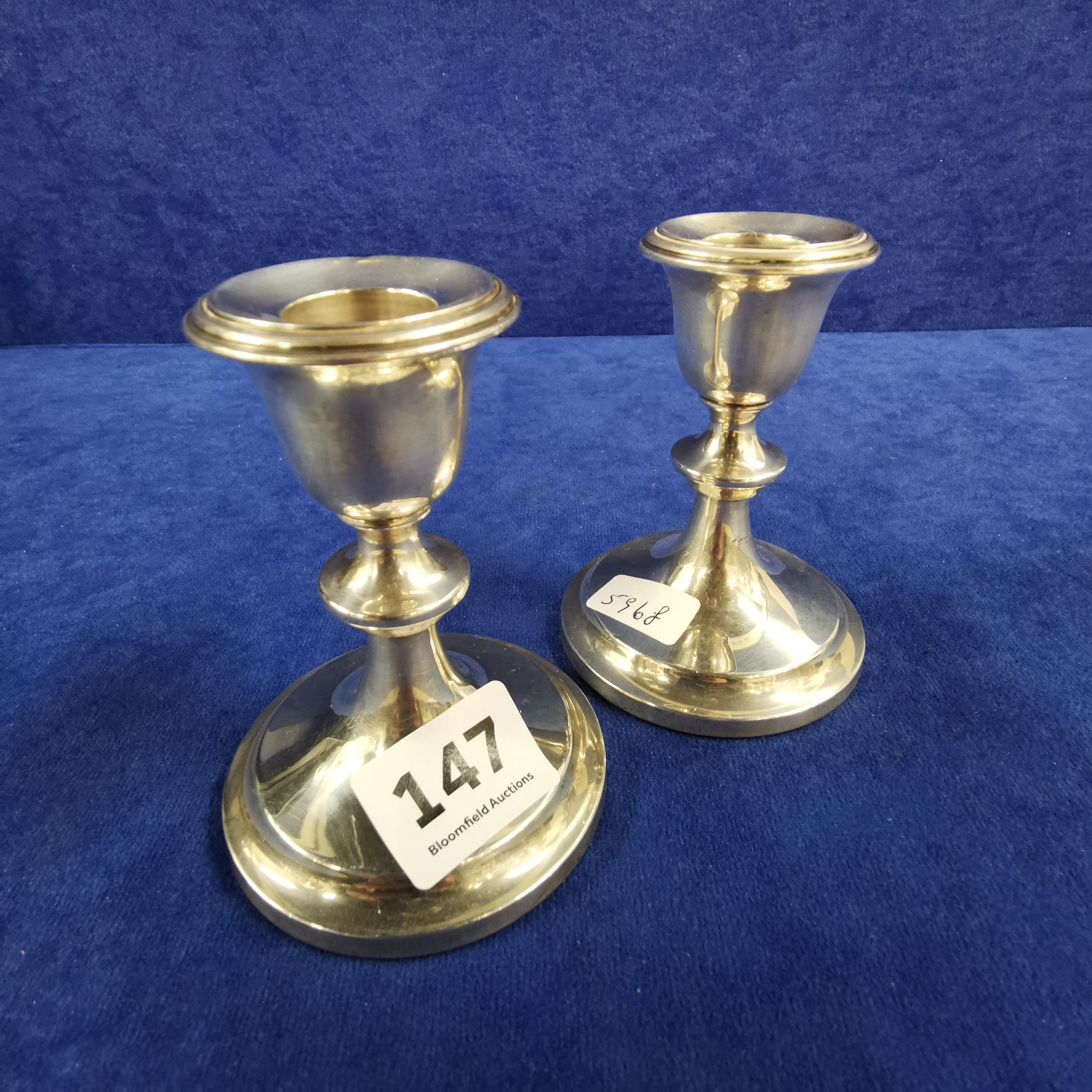 PAIR OF SILVER CANDLESTICKS - BIRMINGHAM 1926