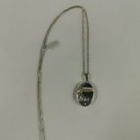 SILVER LOCKET ON SILVER CHAIN