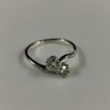 18CT ANTIQUE DIAMOND TWIST RING