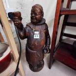 LARGE CARVED BLACK FOREST MONK