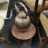 COPPER KETTLE & TABLE