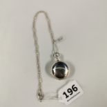 SILVER LOCKET ON SILVER CHAIN