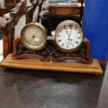 ANTIQUE MASONIC CLOCK/BAROMETER