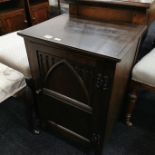 OAK GOTHIC STYLE 1 DOOR CABINET