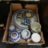 BOX OF ORIENTAL WARE