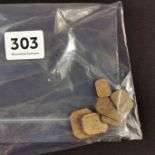 BAG OF EARLY 19CT WEIGHTS