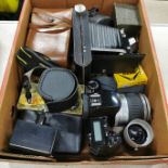 BOX OF CAMERAS