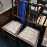 PAIR OF EDWARDIAN INLAID CHAIRS