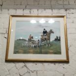 MALCOLM LITTLE - PASTEL - EQUESTRIAN SCENE