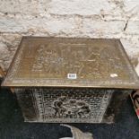 VINTAGE BRASS LOG BOX