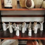 SHELF LOT OF WILLOWTREE FIGURES