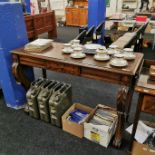 ANTIQUE OAK CONSUL TABLE