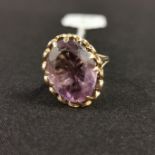 9CT GOLD AMETHYST RING