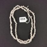 SILVER & PINK QUARTZ NECKLACE