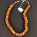 SET OF RAW AMBER BEADS