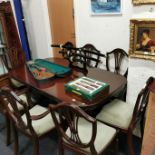 EXTENDING DINING TABLE & 8 CHAIRS