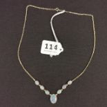 SILVER & OPAL STYLE NECKLACE