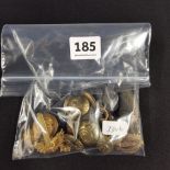 BAG OF RIC BUTTONS & OTHER MILITARY BUTTONS