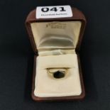 SILVER GILDED GENTS RING